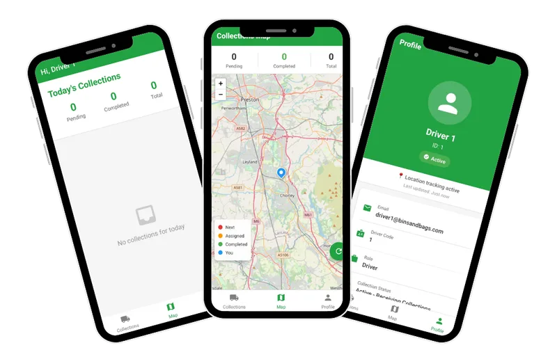 Bins and Bags app