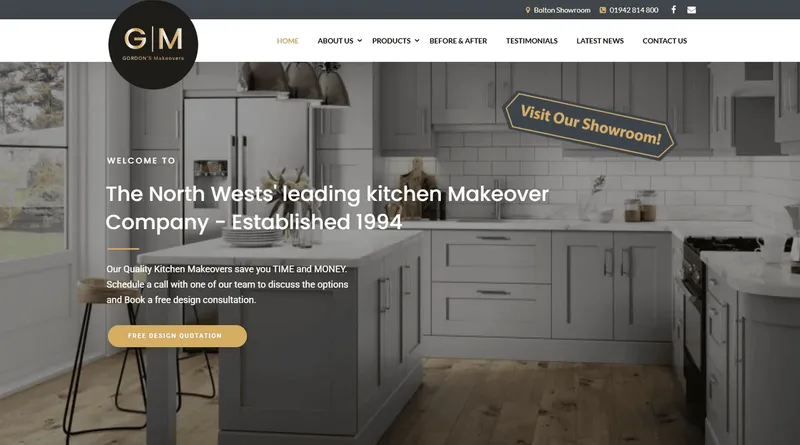 Gordons Makeovers website